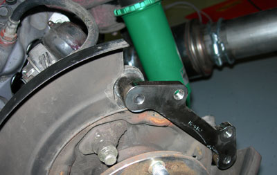 adapter bracket for rear brake calipers